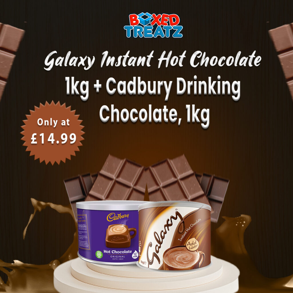 Galaxy-Instant-Hot-Chocolate,-1kg-+-Cadbury-Drinking-Chocolate,-1kg galaxy instant hot chocolate