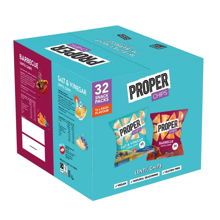 Proper Chips BBQ and Salt & Vinegar Mixed Case